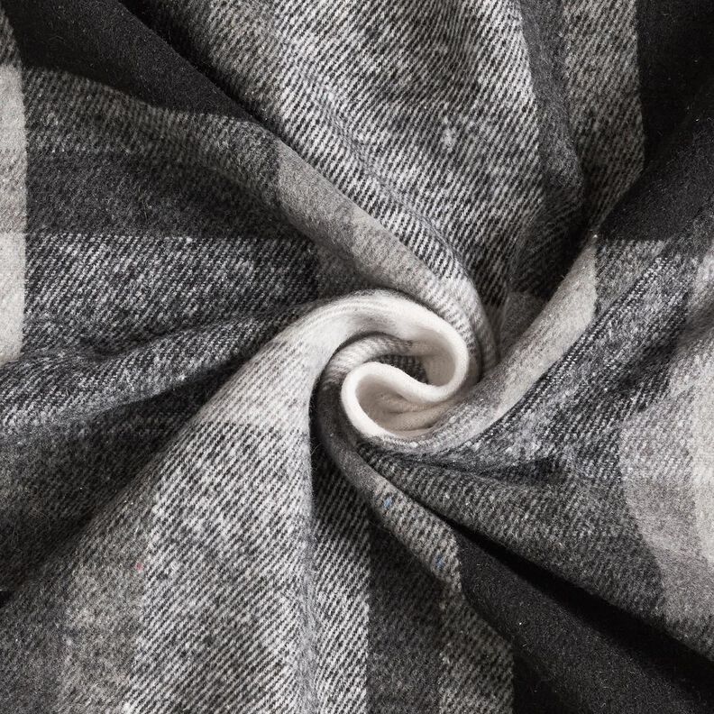 Károvaná flanelová látka na kabáty | Katia Fabrics – mlhově šedá/starostříbrná,  image number 3