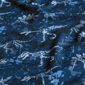 Francouzské froté letní teplákovina Dino kostra – namornicka modr | Zbytek 80cm, 