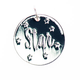 Přívěsek Star [16 mm x 17 mm] | Rico Design – stříbrná kovový, 