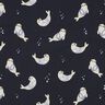 GOTS Bavlněný žerzej Tuleňi digitální potisk | Poppy Fabrics – noční modrá/sasanková,  thumbnail number 1