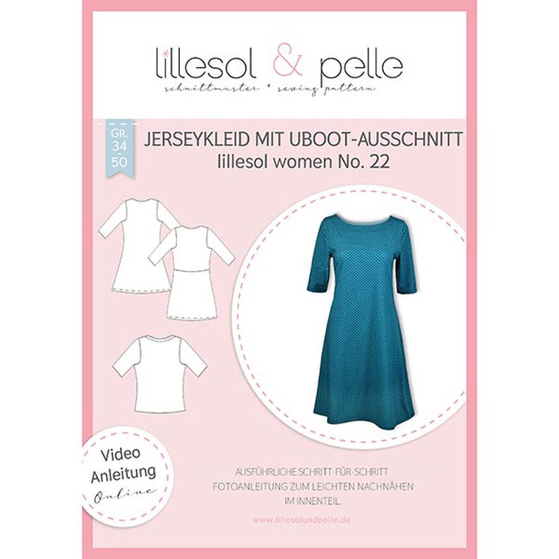 Žerzejové šaty s lodičkovým výstřihem, Lillesol & Pelle No. 22 | 34 - 50,  image number 1
