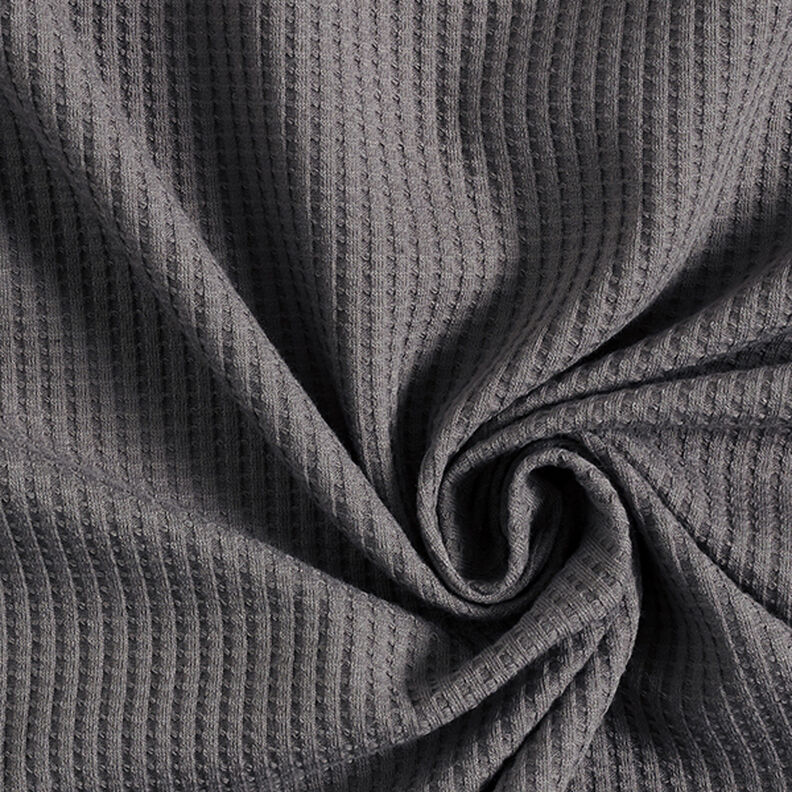 Bavlněný vaflový žerzej jednobarevný – šedá,  image number 1
