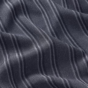 Bavlněná tkanina s drcenými pruhy – namornicka modr, 