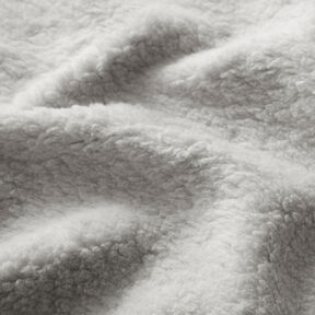 Materiál sherpa Směs s bavlnou Jednobarevné provedení – stříbrně šedá, 