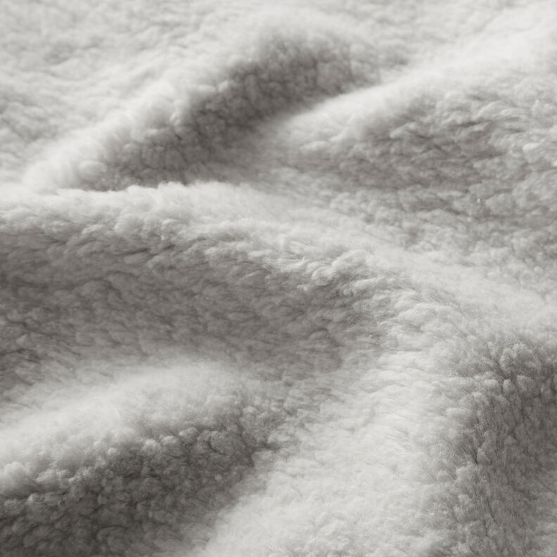 Materiál sherpa Směs s bavlnou Jednobarevné provedení – stříbrně šedá,  image number 2