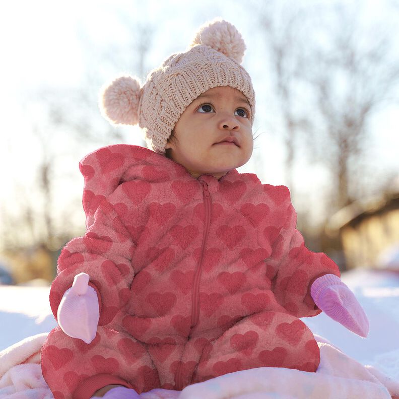 Umělá kožešina Srdíčka | Poppy Fabrics – slézová, image number 5