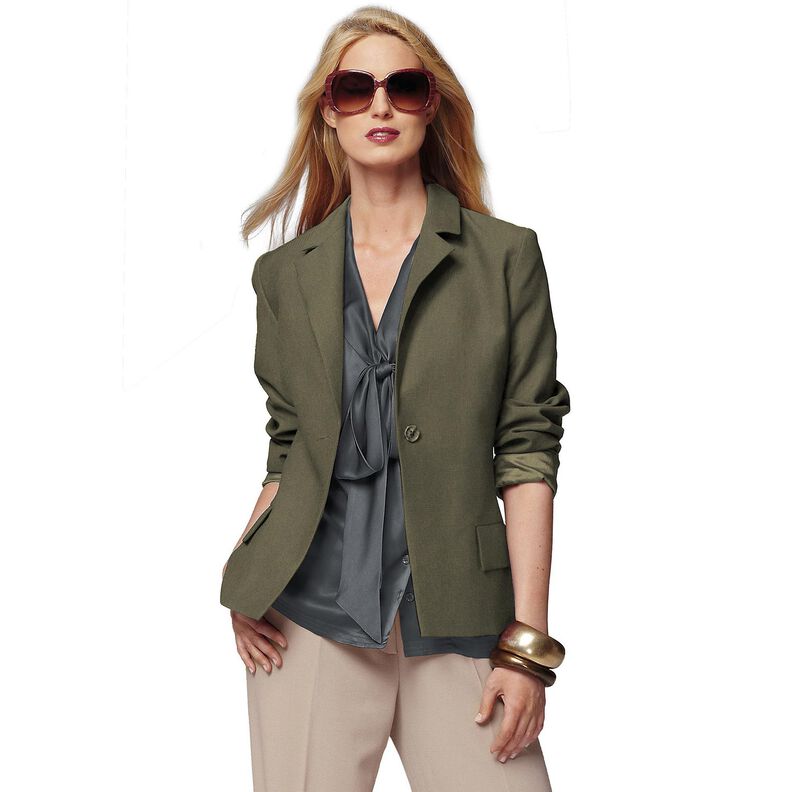 Gabardén pružný v obou směrech – khaki,  image number 6