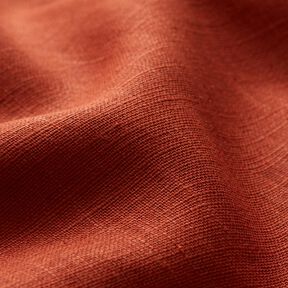 Lněná látka Ramie mix medium – terracotta, 