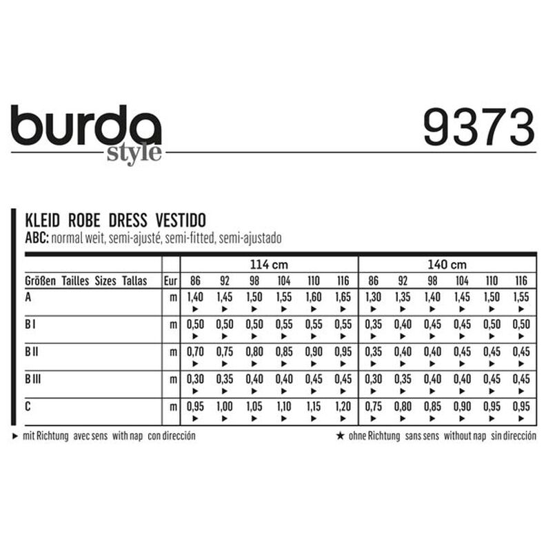 Dívčí šaty, Burda 9373,  image number 7