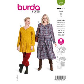 nadměrné šaty / tunika | Burda 5865 | 44-54, 