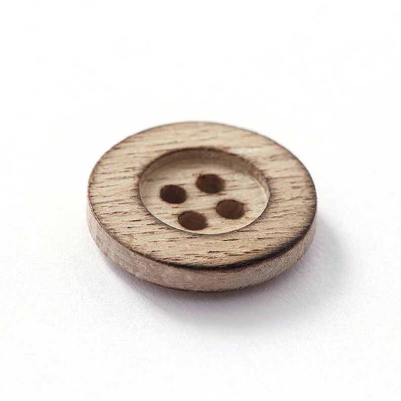 Dřevěný knoflík 4dírkový – přírodni,  image number 2