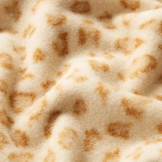 Nadýchaný fleece Leopard – světle béžová/karamelová, 