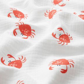 GOTS Mušelín / dvojitá mačkaná tkanina Krabi | Poppy Fabrics – slonová kost, 