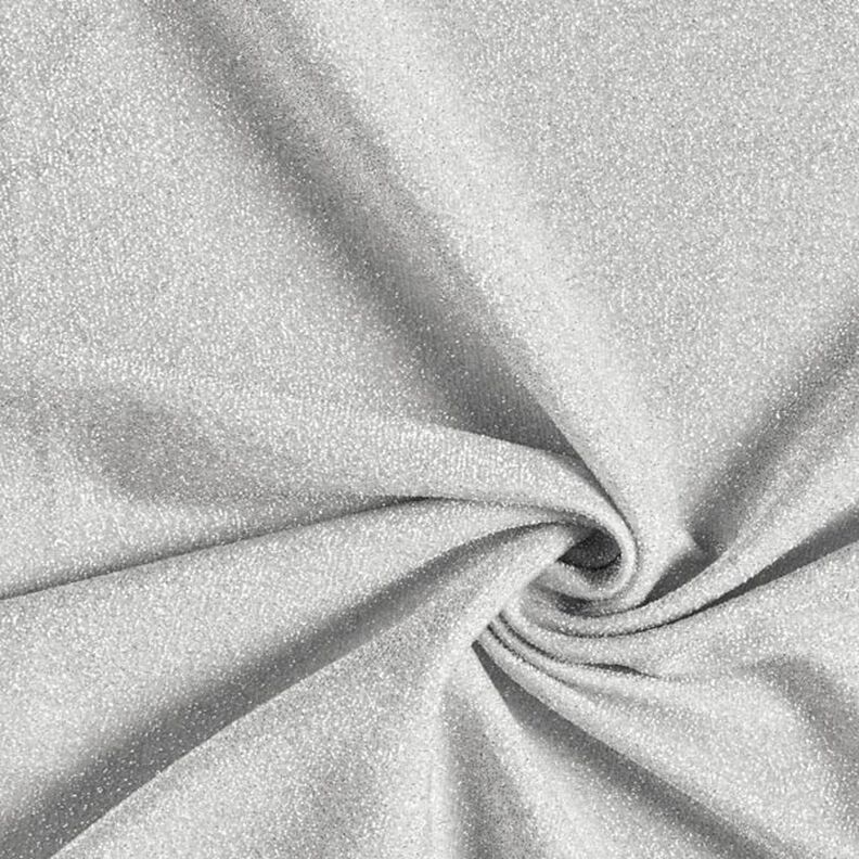 Žerzejová látka s třpytkami Glamour – stříbrná kovový,  image number 1