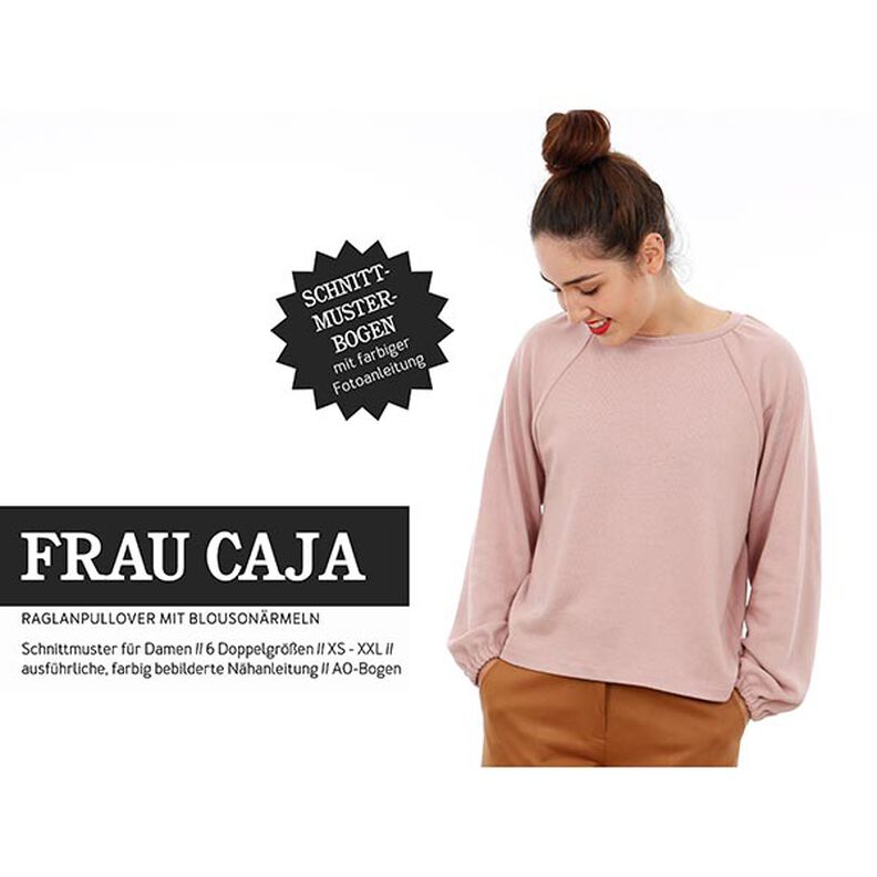 FRAU CAJA – raglánová mikina s bluzonovými rukávy, Studio Schnittreif  | XS -  XXL,  image number 1