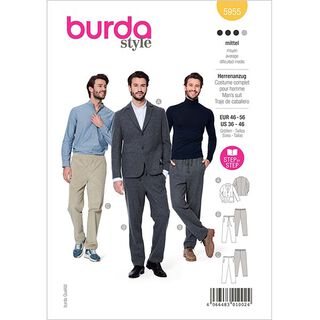 pánský oblek | Burda 5955 | 46-56, 