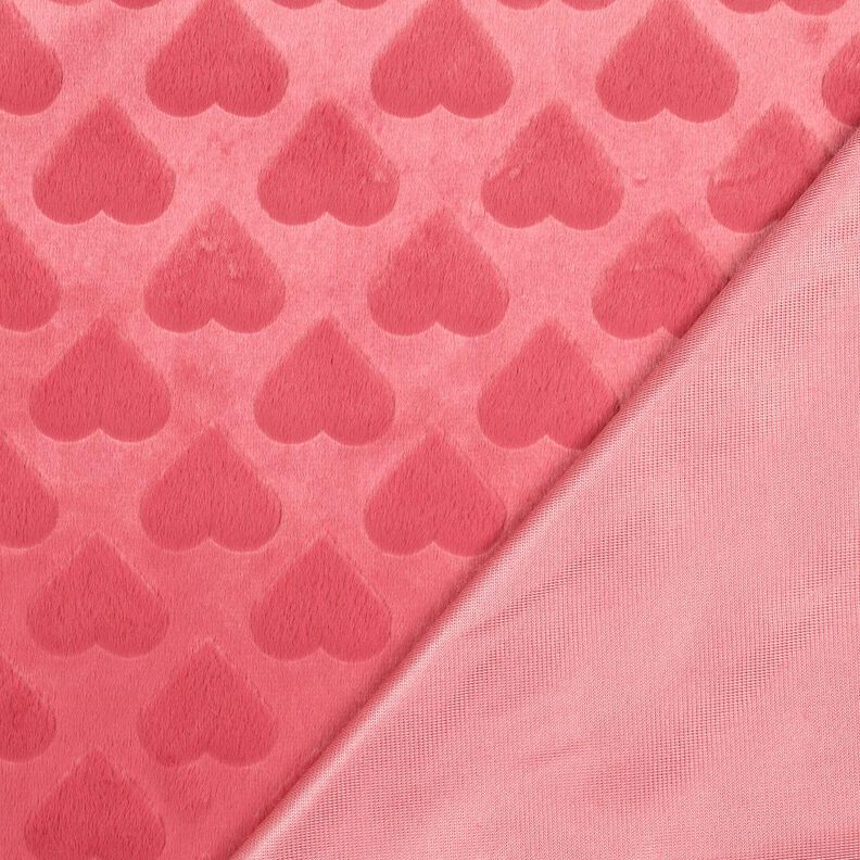 Umělá kožešina Srdíčka | Poppy Fabrics – slézová, image number 4
