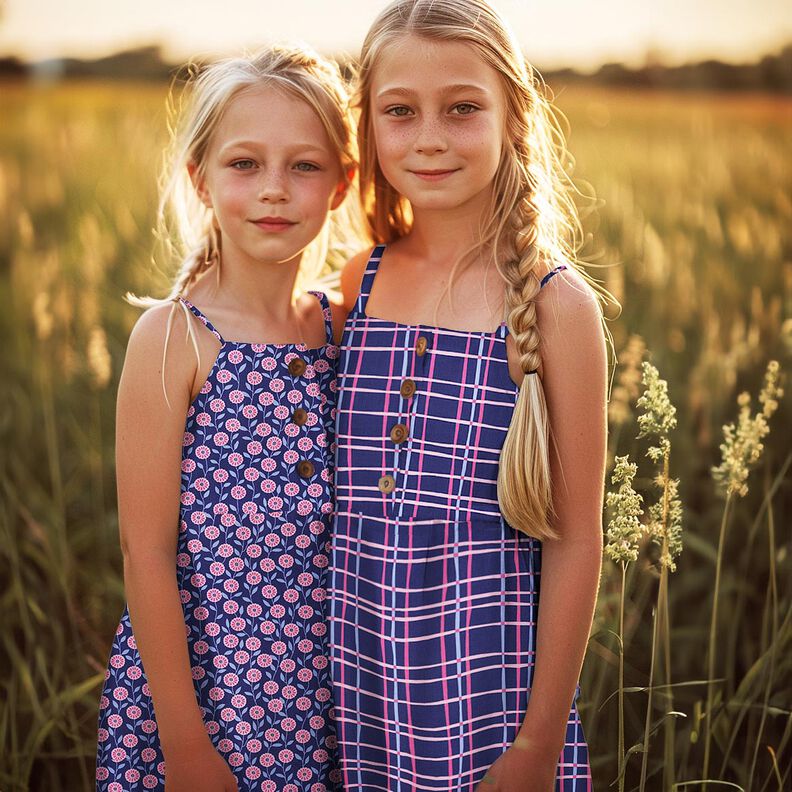 Bavlněný popelín Letní květiny | Poppy Fabrics – růžová/indigová,  image number 5