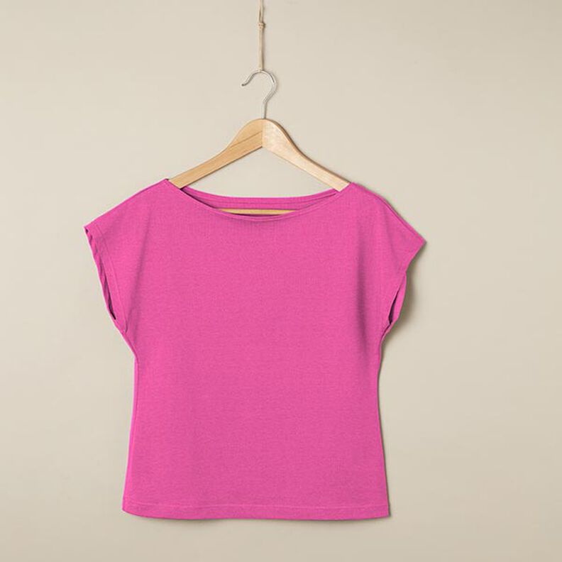 Bavlněný žerzej Medium jednobarevný – pink,  image number 6