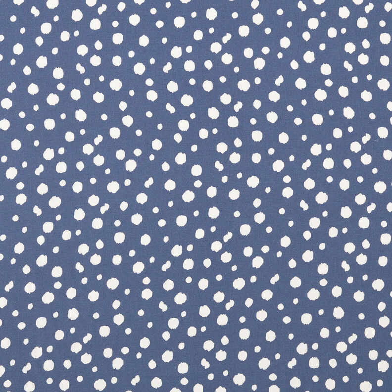Viskózová látka nepravidelné puntíky – ocelová modr/bílá,  image number 1