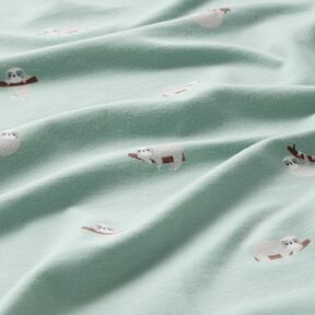 Bavlněný žerzej Lenochodi – světle mátová, 