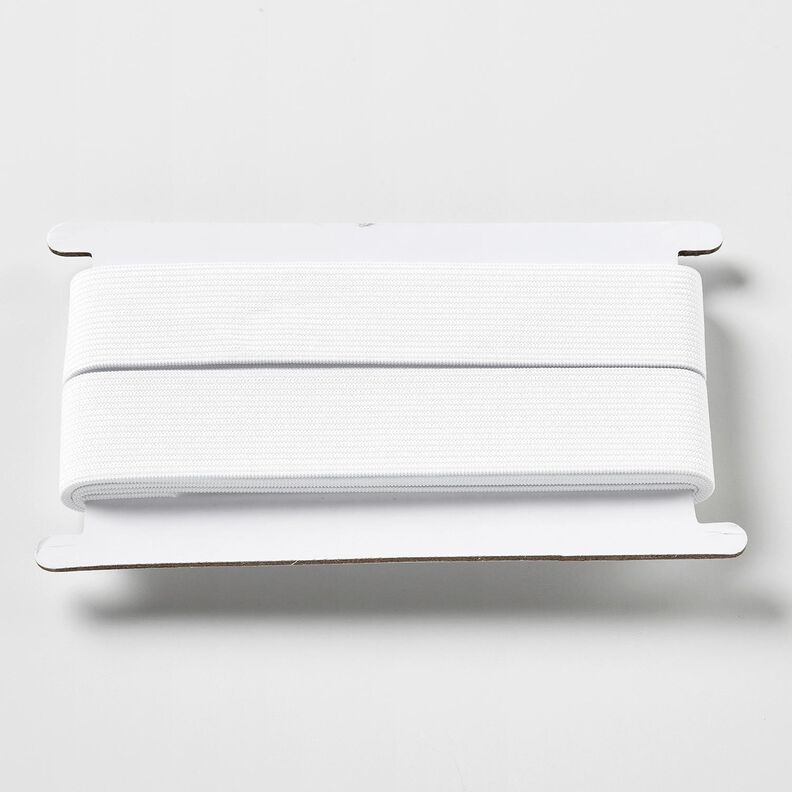 Hladká gumová stužka [3 m | 30 mm] – bílá,  image number 1