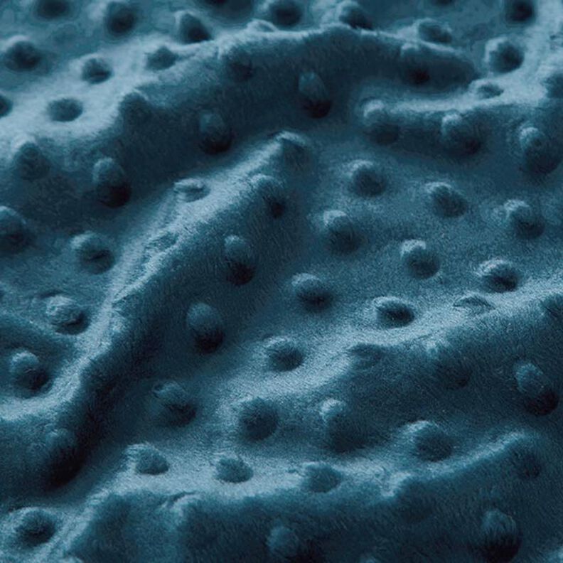 Hebký fleece vyražené puntíky – petrolejová, image number 2