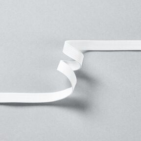 Hladká gumová stužka [5 m | 10 mm] – bílá, 