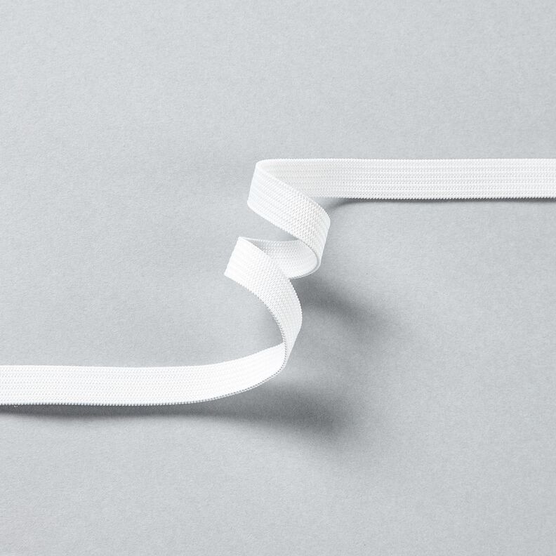Hladká gumová stužka [5 m | 10 mm] – bílá,  image number 2
