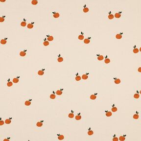 GOTS Bavlněný žerzej Pomeranče | Poppy Fabrics – světle béžová/karamelová, 