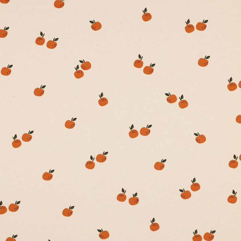 GOTS Bavlněný žerzej Pomeranče | Poppy Fabrics – světle béžová/karamelová, image number 1