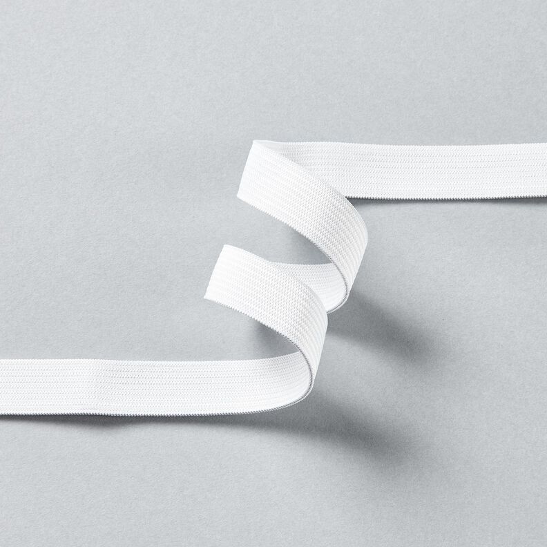 Hladká gumová stužka [3 m | 15 mm] – bílá,  image number 2