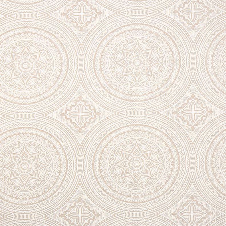 Dekorační látka Plátno Mandala – přírodni/bílá,  image number 1