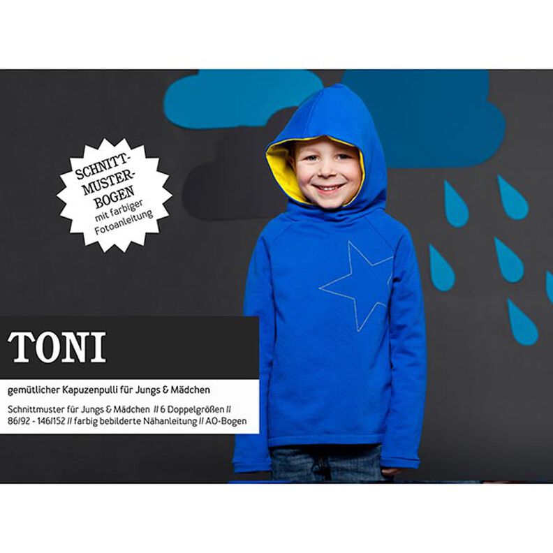 TONI svetr s kapucí pro chlapce a dívky | Studio Schnittreif | 86-152,  image number 1