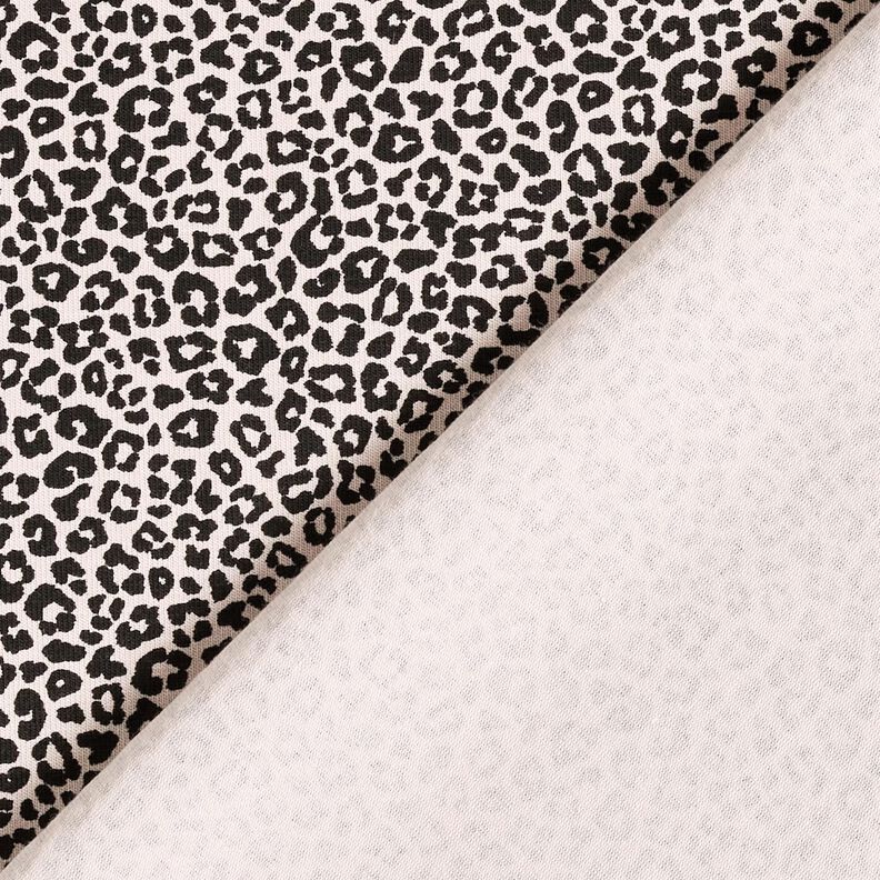 Bavlněný žerzej mini leopardí potisk – přírodni/černá,  image number 4