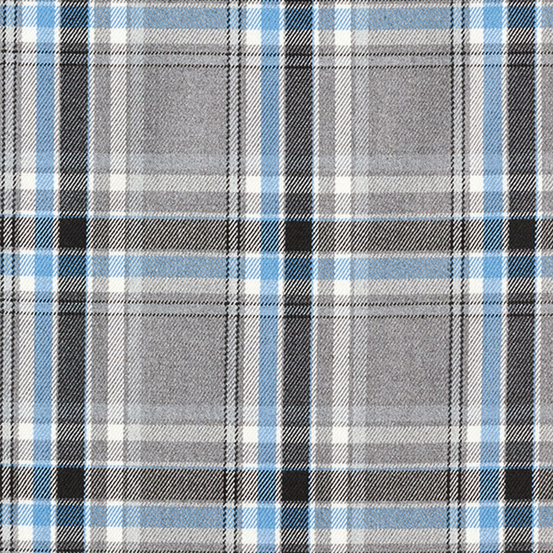 Strečová látka na kalhoty Skotská kostka – šedá/černá,  image number 1
