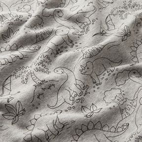 Alpenfleece Dinosauři – stříbrná/černá, 