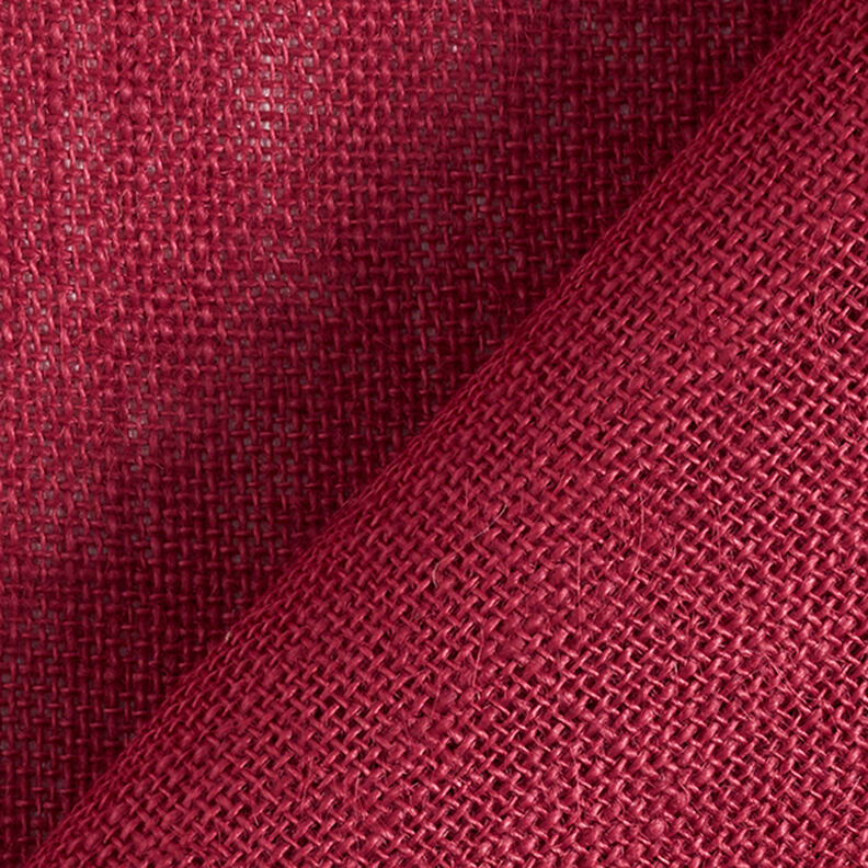 Dekorační látka Juta Jednobarevné provedení 150 cm – tmavě červená,  image number 4