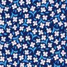 Viskózový krep malé květy – namornicka modr/bílá,  thumbnail number 1