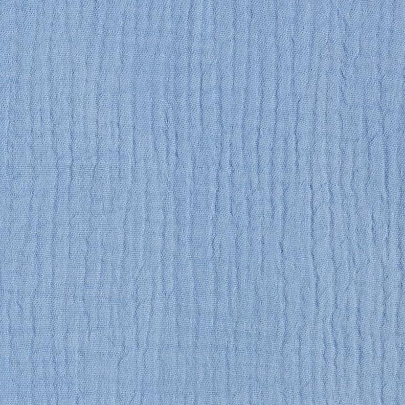 GOTS Třívrstvý bavlněný mušelín – ocelová modr,  image number 4