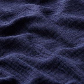 GOTS Mušelín / dvojitá mačkaná tkanina | Tula – namornicka modr, 