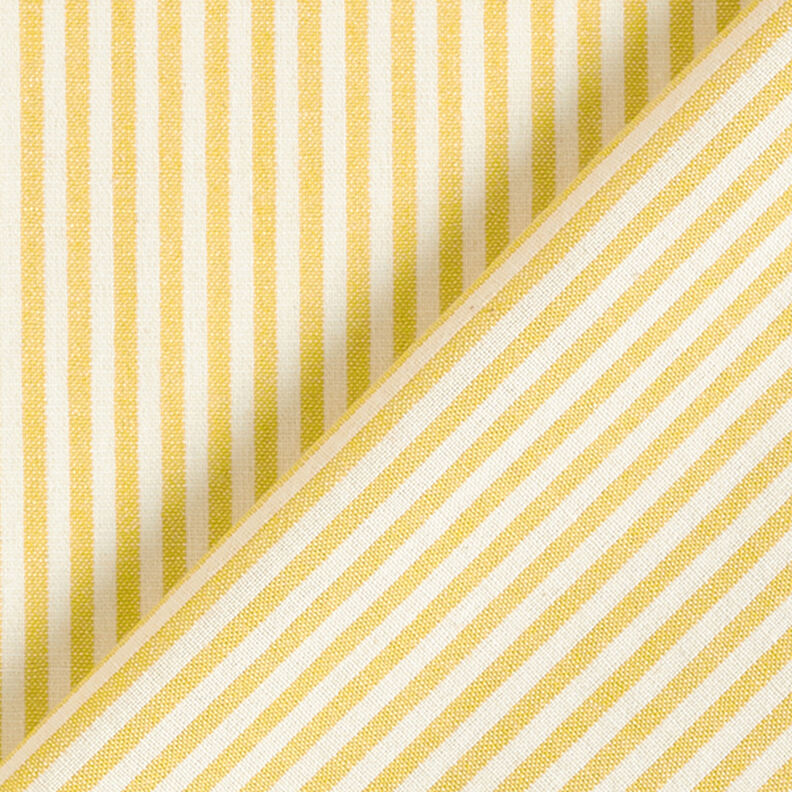 Směs bavlny a viskózy proužky – kari žlutá/vlněná bílá,  image number 4