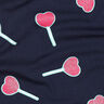 Bavlněný žerzej Lízátka ve tvaru třpytivých srdíček | Poppy Fabrics – noční modrá,  thumbnail number 2