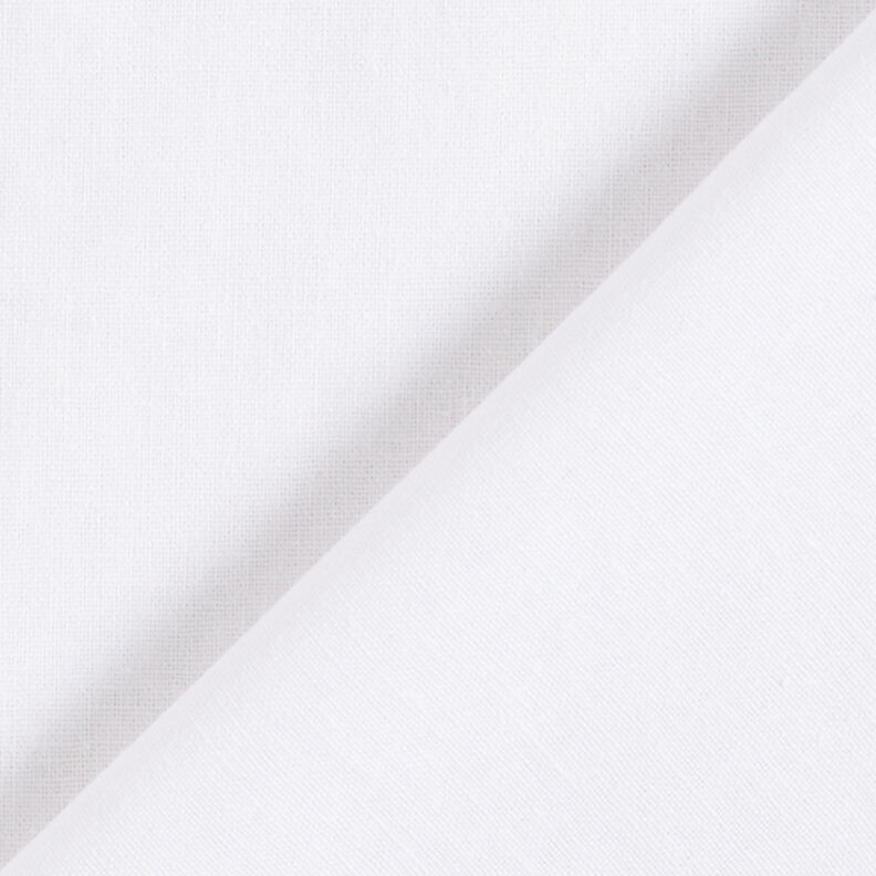 Směs lnu a bavlny Jednobarevné provedení – bílá,  image number 3
