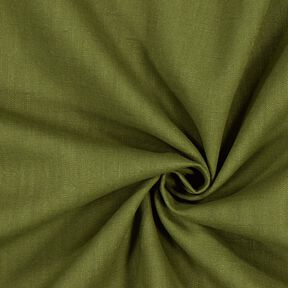 Lněná látka Ramie mix medium – tmave olivová, 