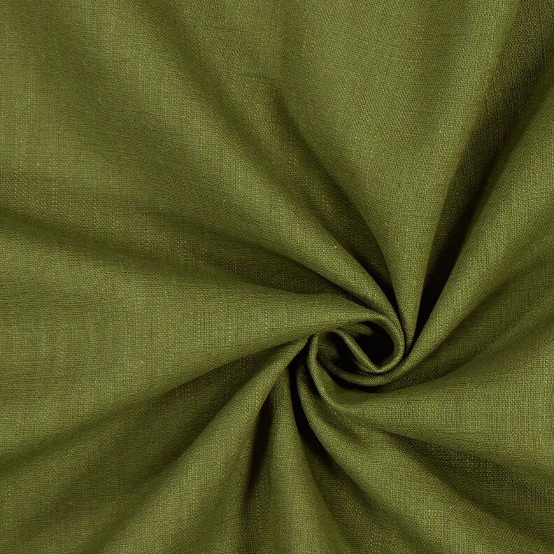 Lněná látka Ramie mix medium – tmave olivová,  image number 1