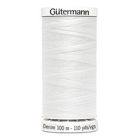 Džínová nit [1016] | 100 m | Gütermann – bílá, 