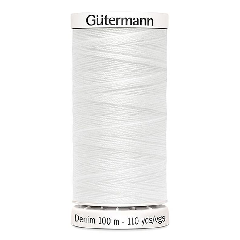 Džínová nit [1016] | 100 m  | Gütermann – bílá,  image number 1