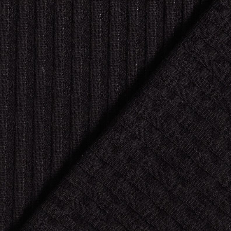 Žebrovaný žerzej Jediný pletený vzor – černá,  image number 4