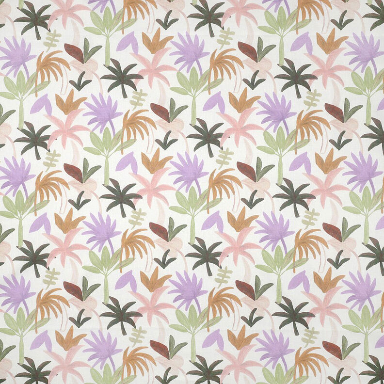 Bavlněný voál palmy | Nerida Hansen – bílá/růžová,  image number 1